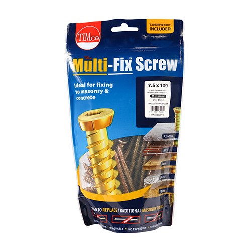 TIMCO Concrete Screws - TX - Flat Countersunk 7.5 x 50mm (100)