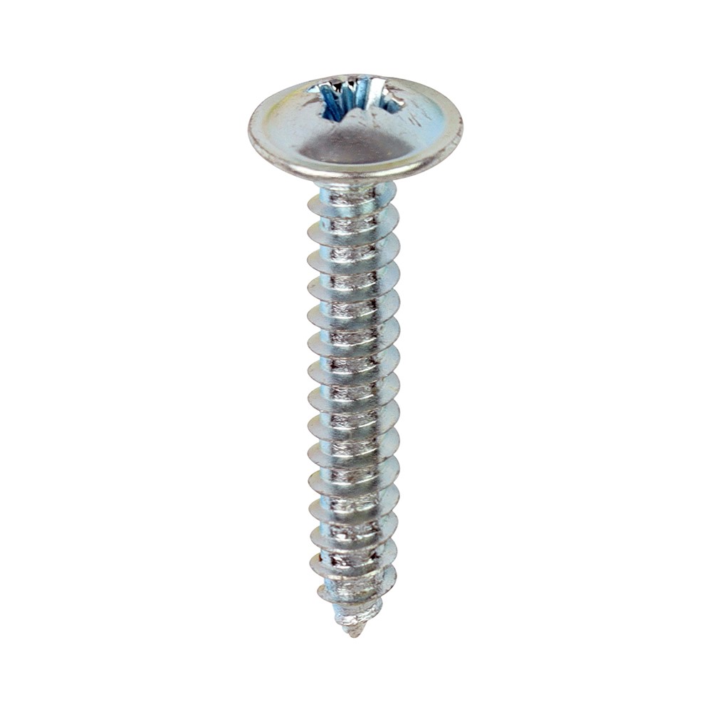 TIMCO Metal Tapping Screws - PZ - Flange - Self-Tapping - Zinc 8g x 1