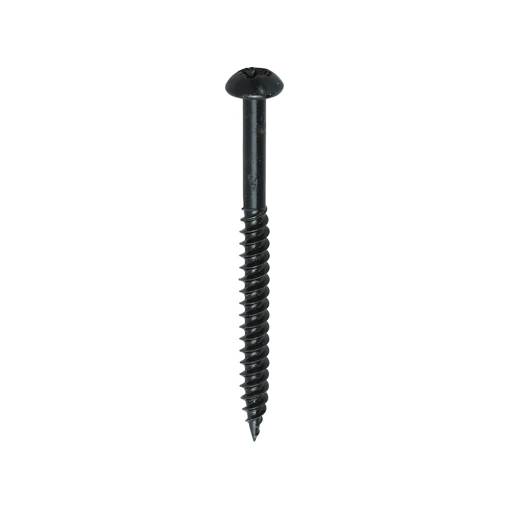 TIMCO Blackjax Woodscrews - PZ - Round - Black Organic 8g x 2