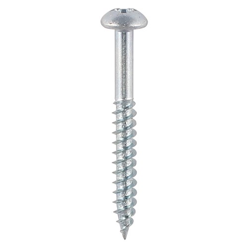 TIMCO Twin-Threaded Woodscrews - PZ - Round - Zinc 8g x 2