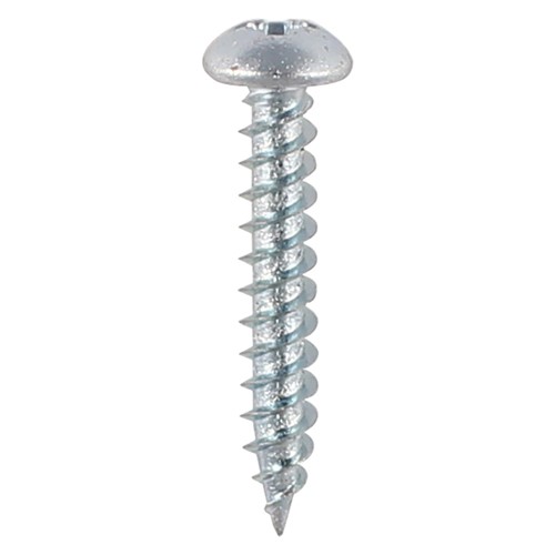 TIMCO Twin-Threaded Woodscrews - PZ - Round - Zinc 10g x 1