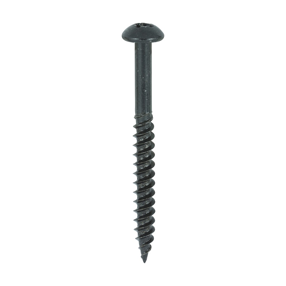 TIMCO Blackjax Woodscrews - PZ - Round - Black Organic 10g x 2