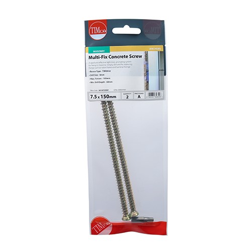 TIMCO Concrete Screws - TX - Flat Countersunk 7.5 x 150mm (2)