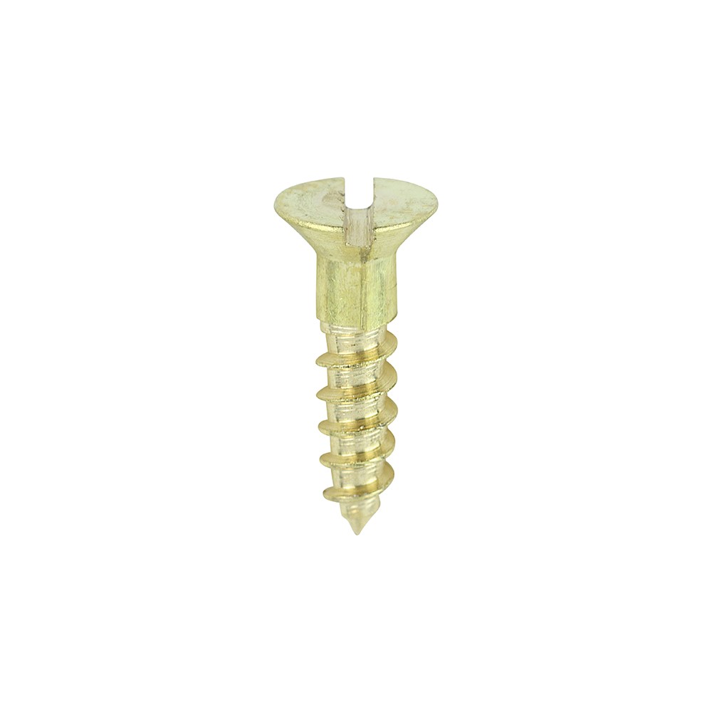 TIMCO Solid Brass Timber Screws - SLOT - Countersunk 4g x 1/2