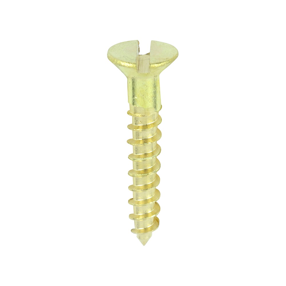 TIMCO Solid Brass Timber Screws - SLOT - Countersunk 4g x 5/8