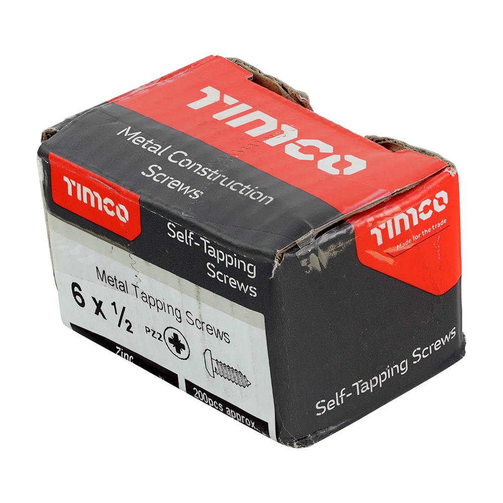 TIMCO Self-Tapping Screws - PZ - Pan - Zinc 6g x 1/2