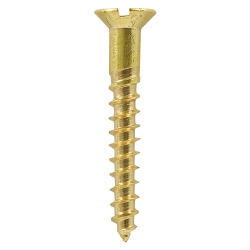 TIMCO Solid Brass Timber Screws - SLOT - Countersunk 6g x 3/4