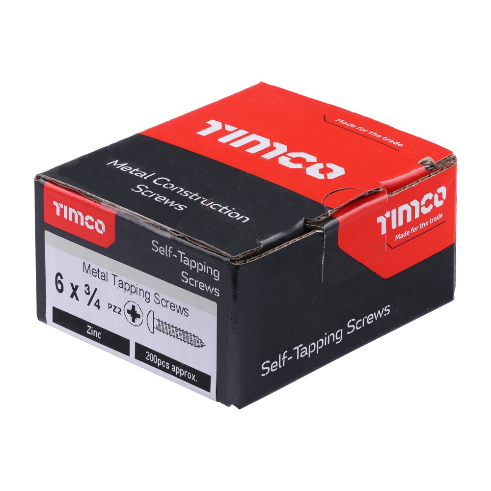 TIMCO Self-Tapping Screws - PZ - Pan - Zinc 6g x 3/4