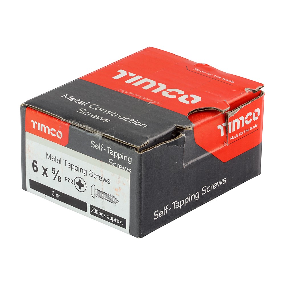 TIMCO Self-Tapping Screws - PZ - Pan - Zinc 6g x 5/8