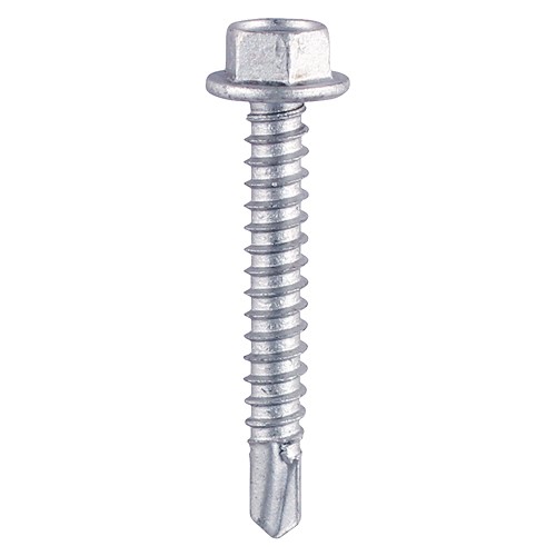 TIMCO Metal Construction Light Section Screws - Hex - Self-Drilling - Zinc 8 x 1/2mm (1000 Pack)