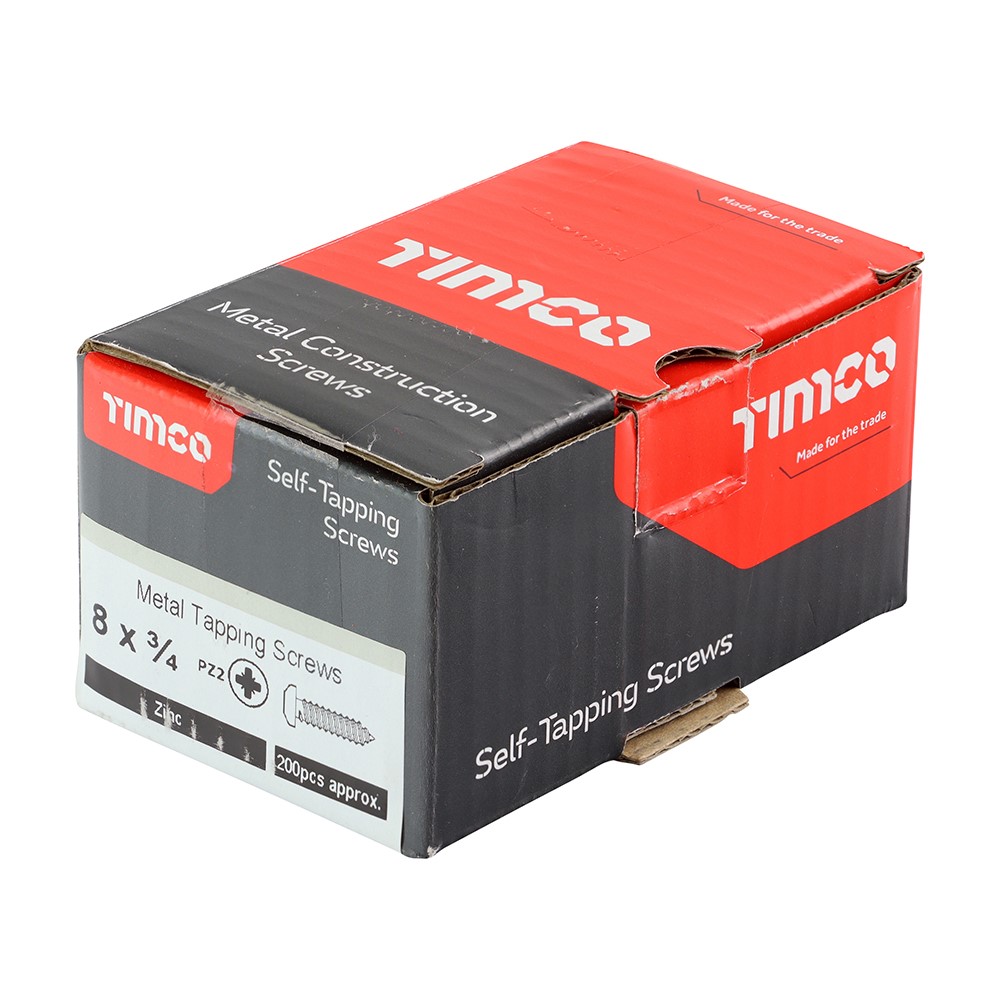 TIMCO Self-Tapping Screws - PZ - Pan - Zinc 8g x 3/4