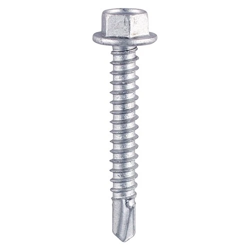 TIMCO Metal Construction Light Section Screws - Hex - Self-Drilling - Zinc 8 x 3/4mm (1000 Pack)