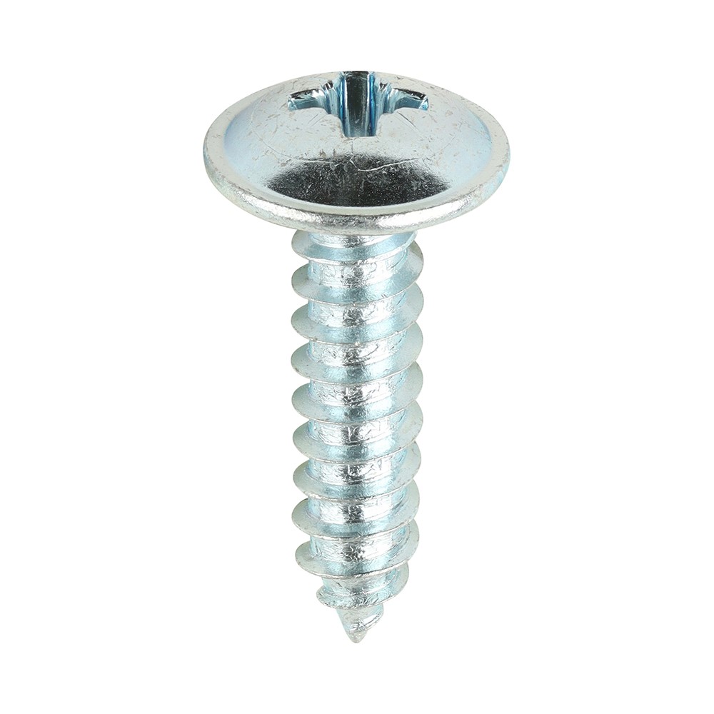 TIMCO Metal Tapping Screws - PZ - Flange - Self-Tapping - Zinc 10g x 3/4