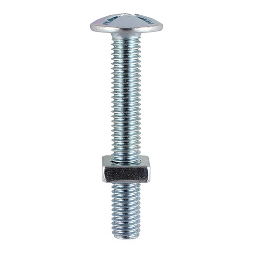 TIMCO Roofing Bolts with Square Nuts - Zinc M5 x 30mm (200 Pack)