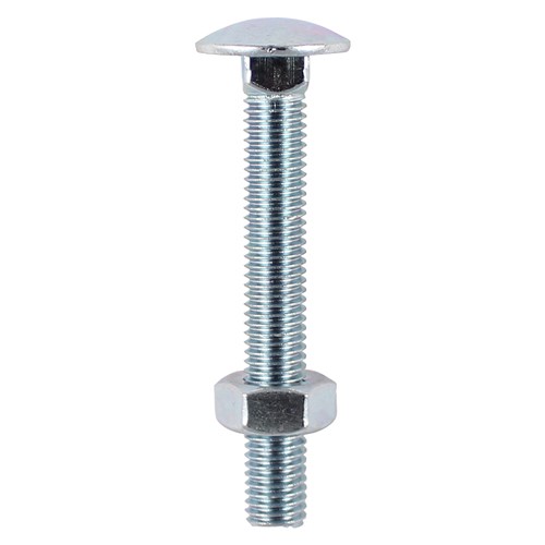 TIMCO Carriage Bolts & Hex Nuts - Zinc M6 x 100mm (55)