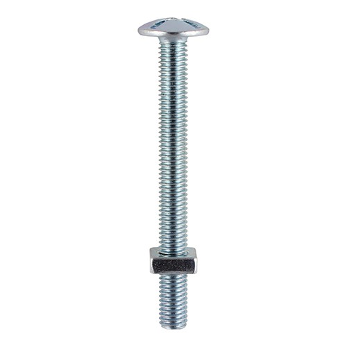 TIMCO Roofing Bolts & Square Nuts - Zinc M6 x 100mm (2 Pack)