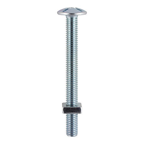 TIMCO Roofing Bolts with Square Nuts - Zinc M6 x 16mm (200 Pack)