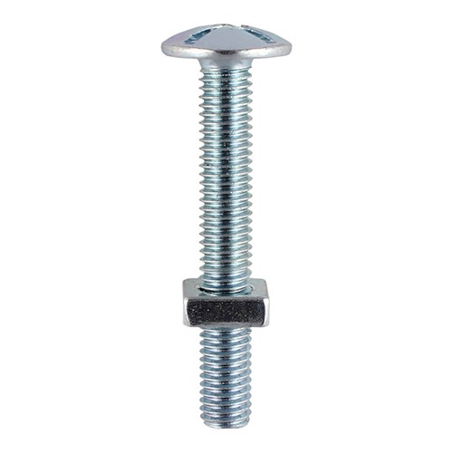 TIMCO Roofing Bolts with Square Nuts - Zinc M6 x 16mm (200 Pack)