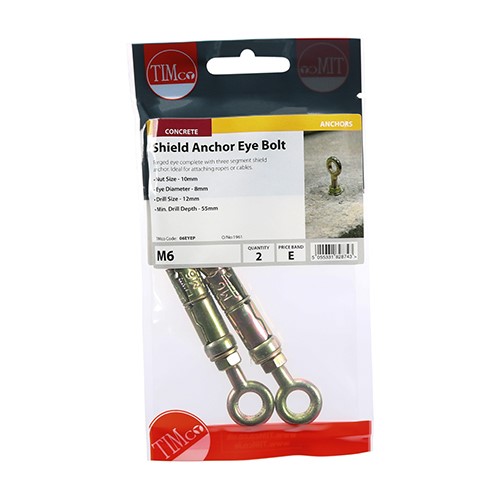TIMCO Forged Eyes with Shield Anchors M6 (2)
