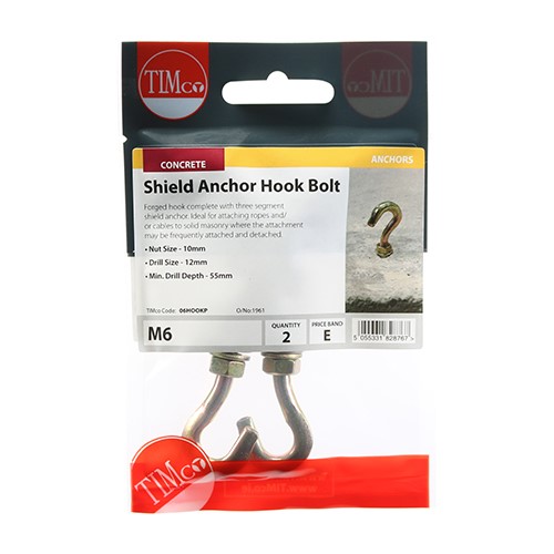 TIMCO Forged Hooks with Shield Anchors M6 (2)