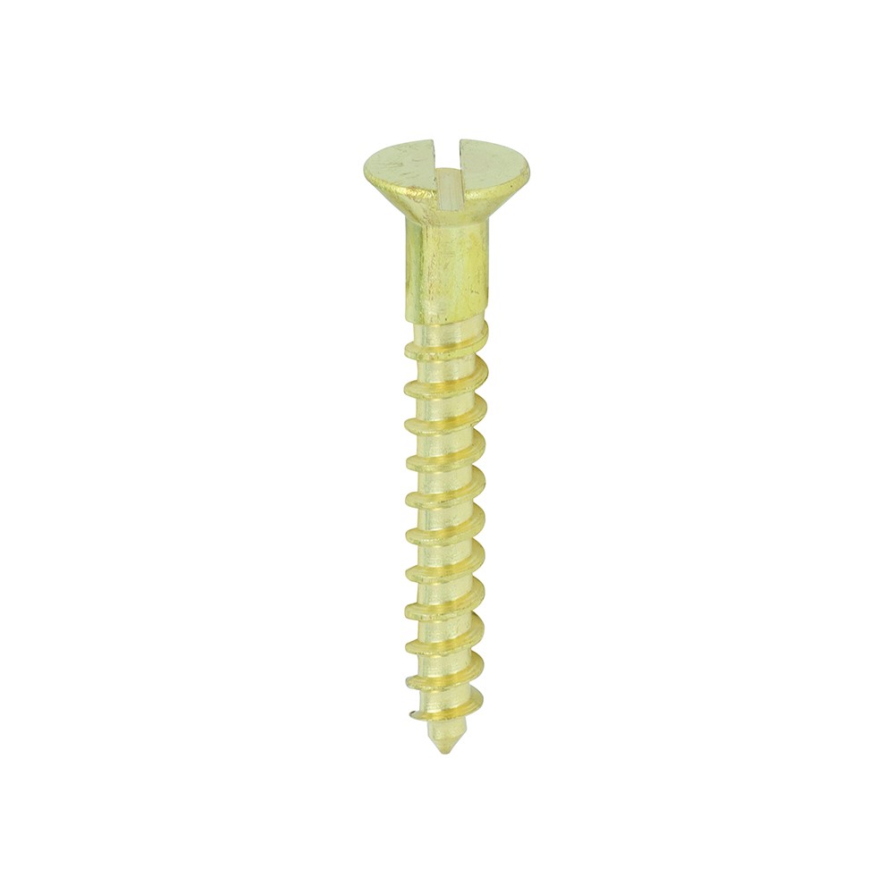 TIMCO Solid Brass Timber Screws - SLOT - Countersunk 8g x 1 1/4