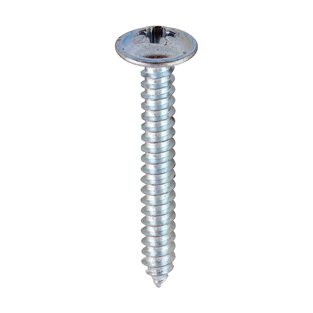 TIMCO Metal Tapping Screws - PZ - Flange - Self-Tapping - Zinc 8g x 1 1/4