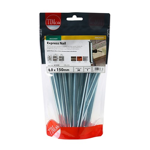 TIMCO Express Nails - Zinc 8.0 x 150mm (30)