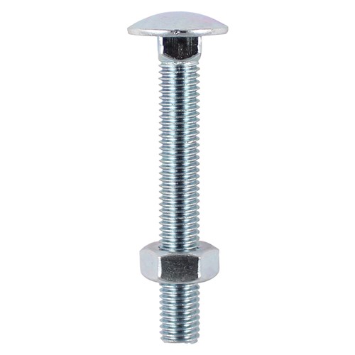 TIMCO Carriage Bolts & Hex Nuts - Zinc M8 x 160mm (25 Pack)