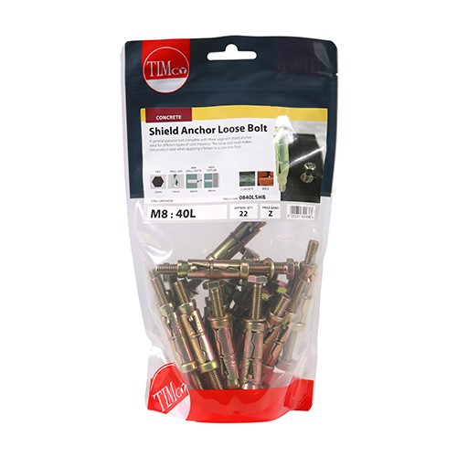 TIMCO Shield Anchor Loose Bolts M8:40L (M8 x 90mm) (22)