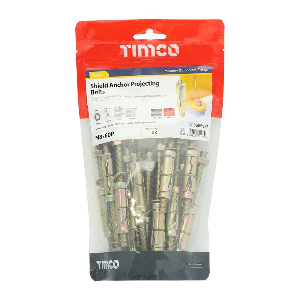 TIMCO Shield Anchor Projecting Bolts M8:60P (M8 x 120mm) (22)