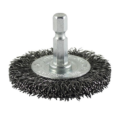 TIMCO Drill Wheel Brush - Crimped Steel Wire 100mm