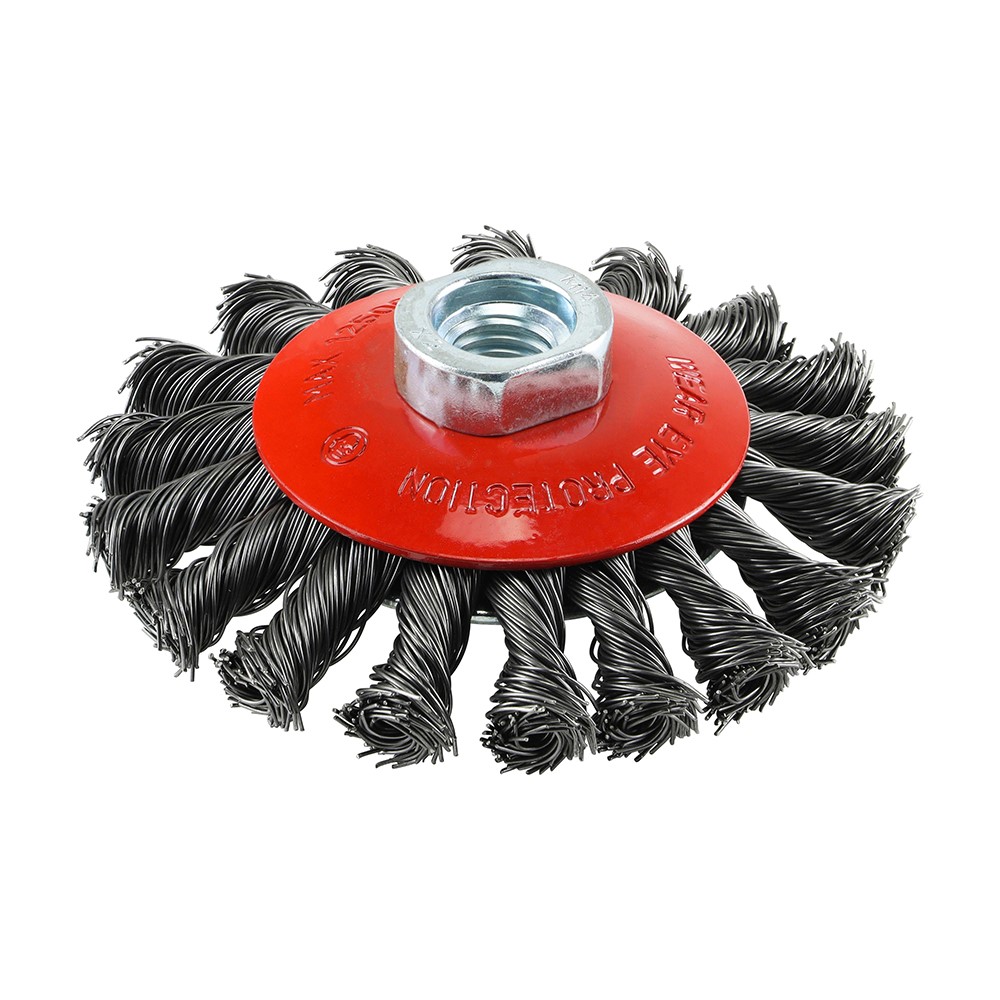 TIMCO Angle Grinder Bevel Brush - Twisted Knot Steel Wire 100mm