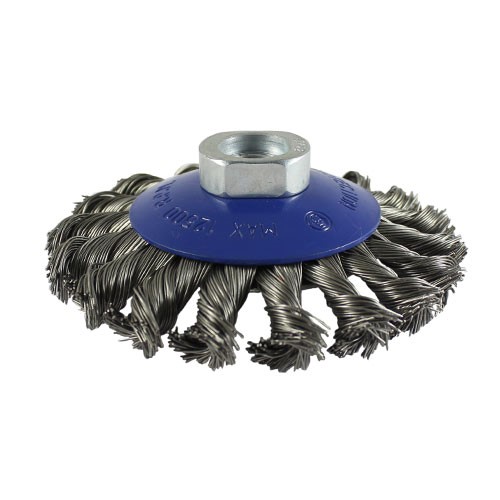 TIMCO Angle Grinder Bevel Brush - Twisted Knot Stainless Steel 100mm