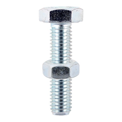 TIMCO Set Screws & Hex Nuts - Grade 8.8 - Zinc M10 x 100mm (16)