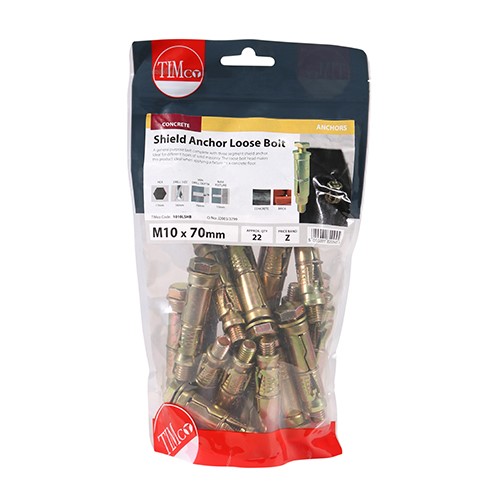 TIMCO Shield Anchor Loose Bolts M10:10L (M10 x 70)mm (22)