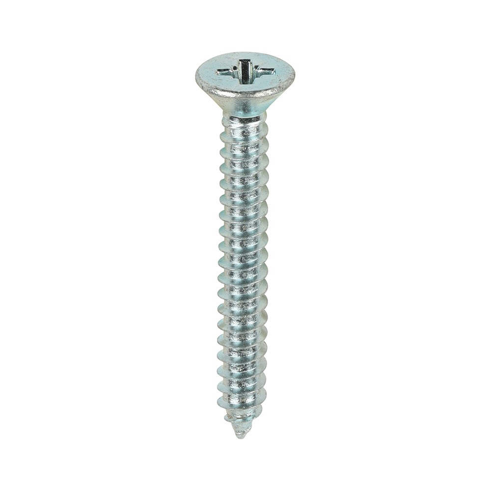 TIMCO Metal Tapping Screws - PZ - Countersunk - Self-Tapping - Zinc 10g x 1 1/2