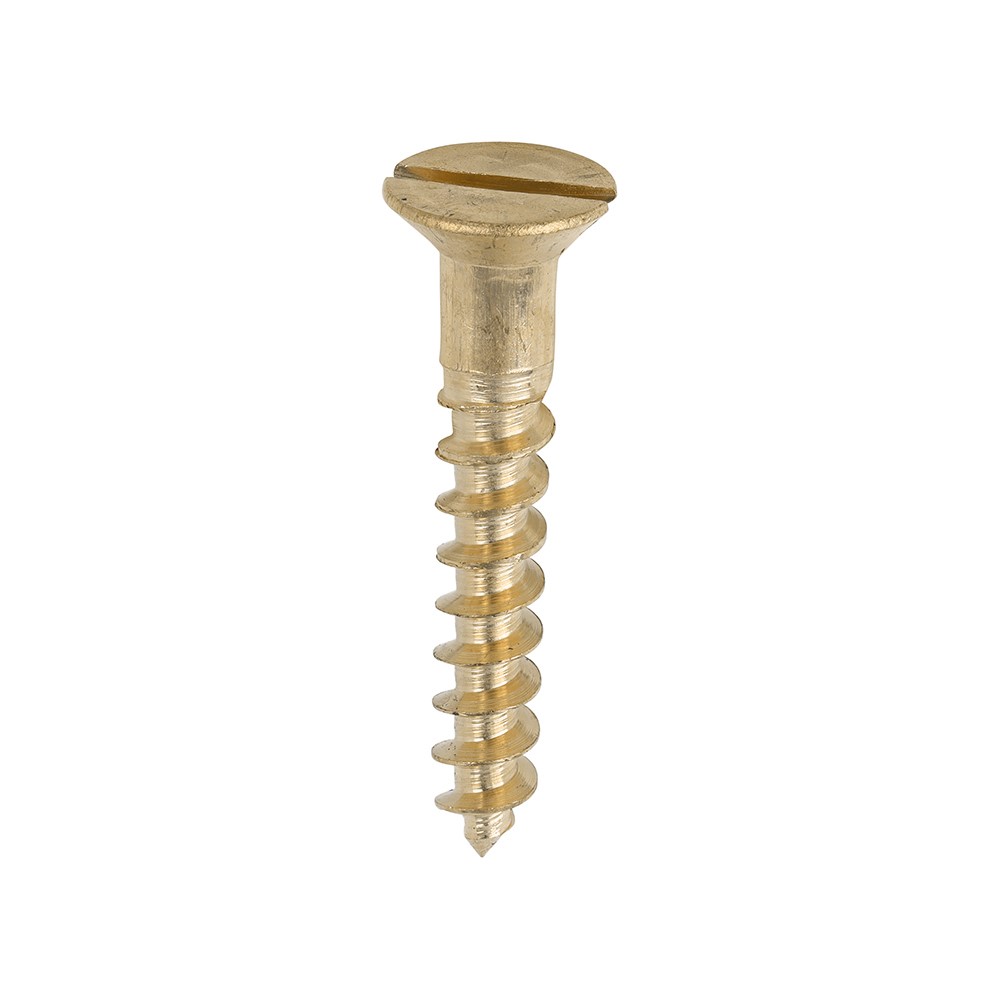 TIMCO Solid Brass Timber Screws - SLOT - Countersunk 10g x 1 1/4