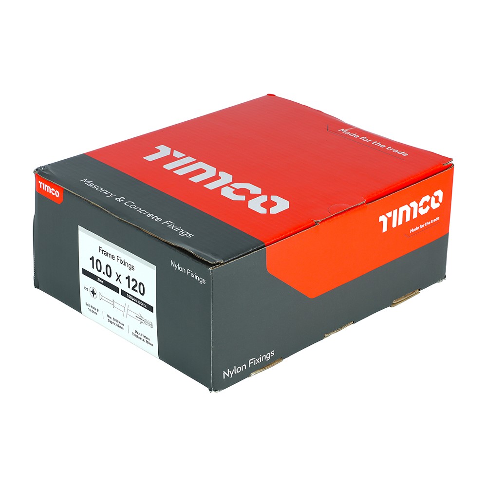 TIMCO Nylon Frame Fixing - PZ - Zinc 10.0 x 120mm (100 Pack)