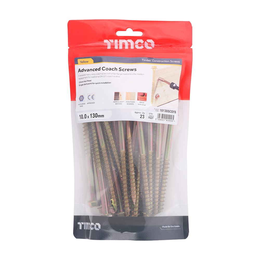 TIMCO Advanced Coach Screws - Hex Flange 10.0 x 130mm (23)