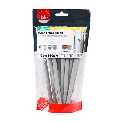 TIMCO Nylon Frame Fixings - PZ - Zinc 10.0 x 160mm (15)