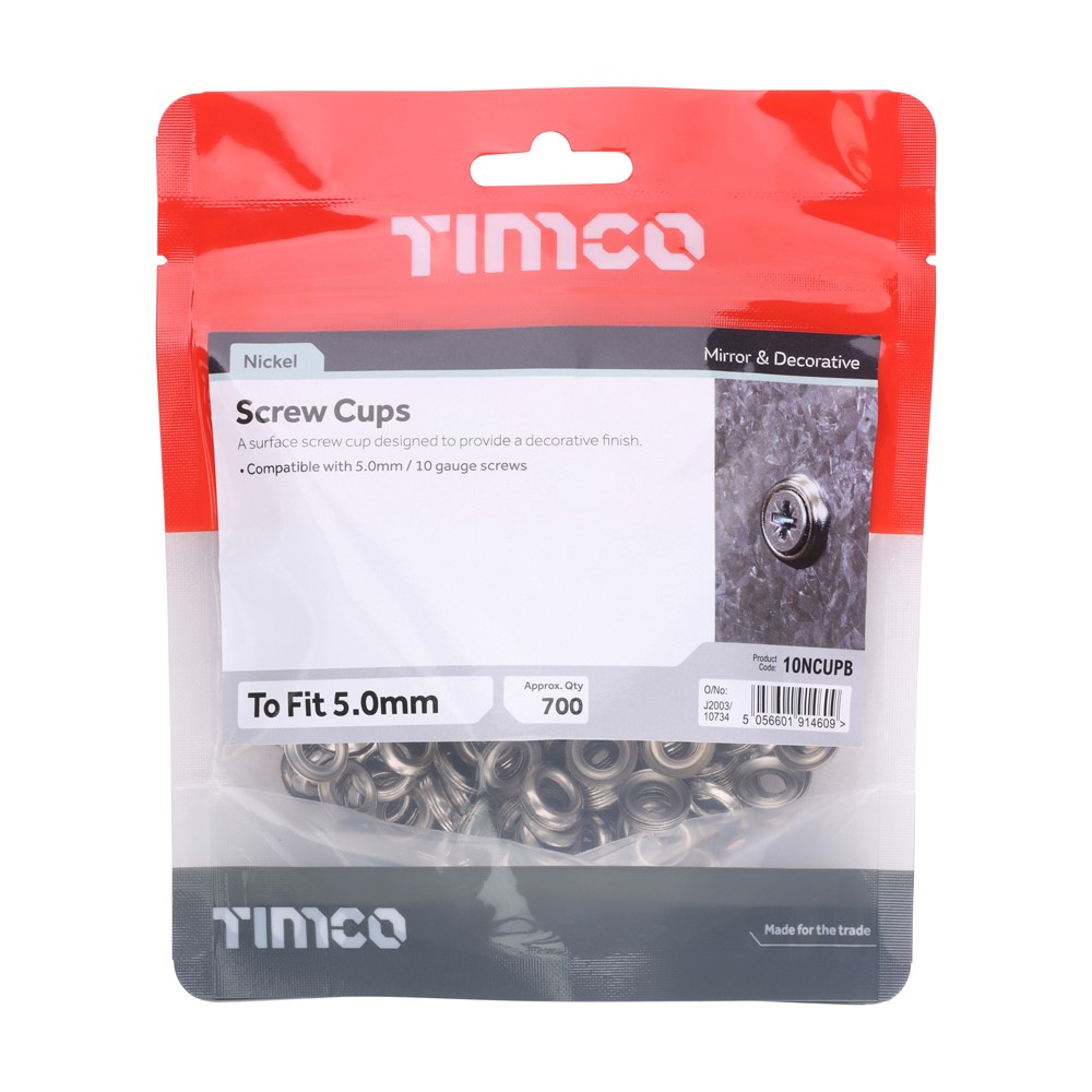 TIMCO Surface Cup Nickel to Fit 10g Screws (700 Pack)