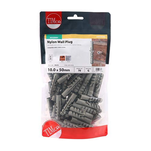 TIMCO Nylon Plugs 10.0 x 50mm (70)