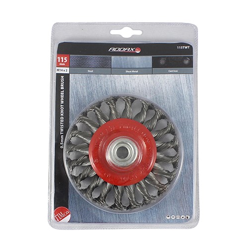 TIMCO Angle Grinder Wheel Brush - Twisted Knot Steel Wire 115mm