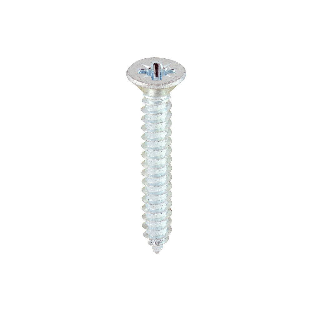 TIMCO Metal Tapping Screws - PZ - Countersunk - Self-Tapping - Zinc 12g x 1 1/2g (200 Pack)