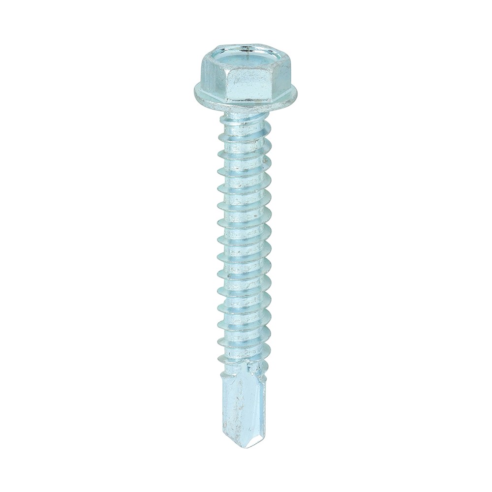 TIMCO Metal Construction Light Section Screws - Hex - Self-Drilling - Zinc 12 x 1 1/2mm (500 Pack)