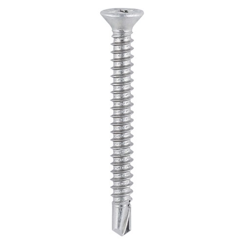 TIMCO Window Fabrication Screws - Countersunk with Ribs - PH - Self-Tapping Thread - Self-Drilling Point - Martensitic Stainless Steel & Silver Organic 3.9 x 16mm (1000 Pack)