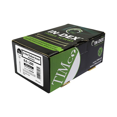 TIMCO Timber Frame Construction & Landscaping Screws - Wafer - Exterior - Green Organic 6.7 x 125mm (50 Pack)