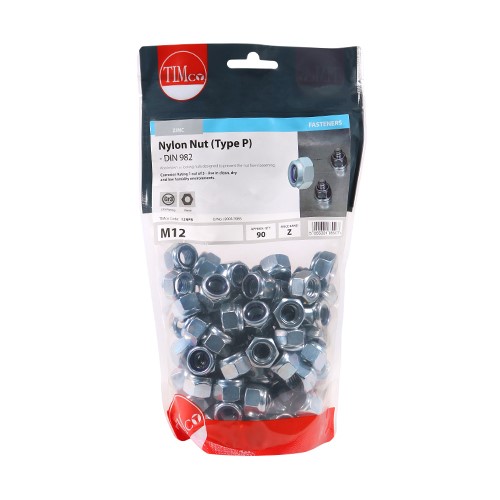 TIMCO Nylon Nuts - Type P - Zinc M12 (90)