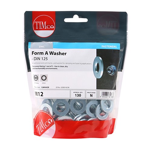 TIMCO Form A Washers - Zinc M12 (130)