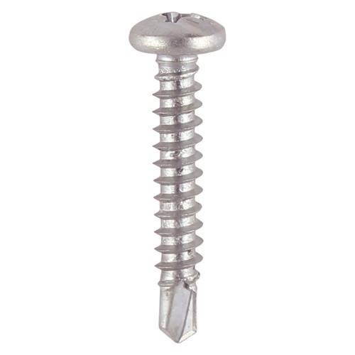 TIMCO Window Fabrication Screws - Pan - PH - Self-Tapping - Self-Drilling Point - Martensitic Stainless Steel & Silver Organic 4.2 x 19mm (1000 Pack)